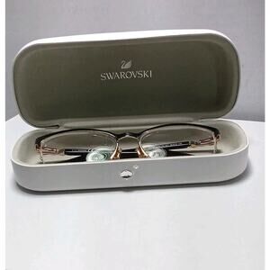 Swarovski Wome SW5169 048 Brown Semi Rimless Metal Eyeglasses Frame 54-16-135 SW